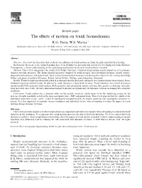 The Effects of Motion on Trunk Biomechanics