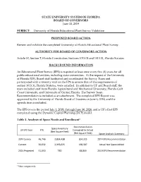 University of Florida Educational Plant Survey Validation