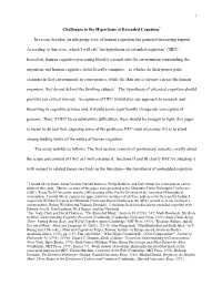 Challenges to the Hypothesis of Extended Cognition*