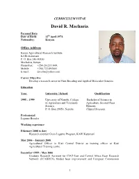 David R. Macharia