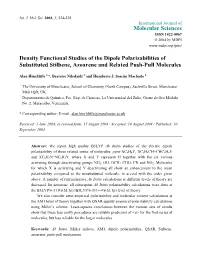 Density Functional Studies of the Dipole Polarizabilities of Substituted Stilbene, Azoarene and Related Push-Pull Molecules