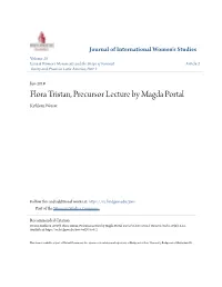 Flora Tristan, Precursor Lecture by Magda Portal Kathleen Weaver