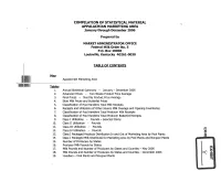 Map COMPILATION of STATISTICAL MATERIAL APPALACHIAN