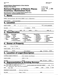 Nomination Form Date Entered 1. Name 2. Location 3. Clas