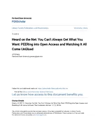 Peering Into Open Access and Watching It All Come Unglued
