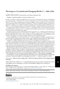 Thriving in a Crowded and Changing World: C++ 2006–2020
