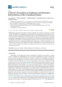 Collective Perception of Anthropic and Extractive Interventions in the Colombian Llanos