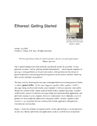 Getting Started with Ethereal