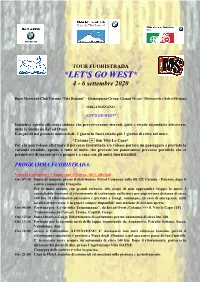 LET's GO WEST* 4 - 6 Settembre 2020