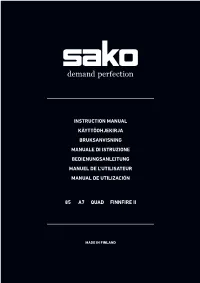 Sako 85 A7 Quad Finnfire II Instruction Manual S3A11011 V2