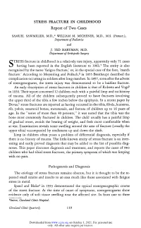 STRESS FRACTURE in CHILDHOOD Report of Two Cases