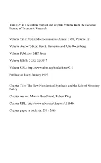 The New Neoclassical Synthesis and the Role of Monetary Policy
