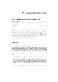 A Network Protocol Stack in Standard ML∗