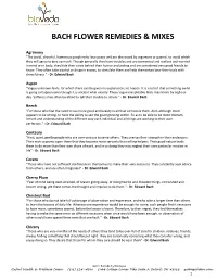 Bach Flower Remedies & Mixes