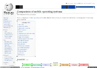 Comparison of Mobile Operating Systems