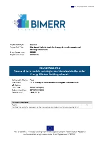 DELIVERABLE D3.2 Survey of Data Models, Ontologies and Standards in the Wider Energy Efficient Buildings Domain