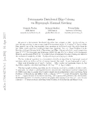 Deterministic Distributed Edge-Coloring Via Hypergraph Maximal Matching