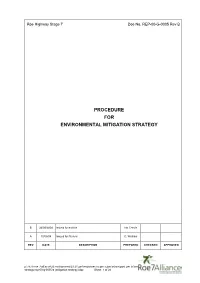 Procedure for Environmental Mitigation Strategy