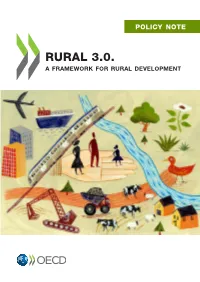 Rural 3.0. a Framework for Rural Development (Policy Note)