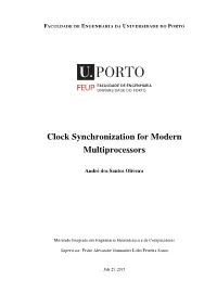 Clock Synchronization for Modern Multiprocessors