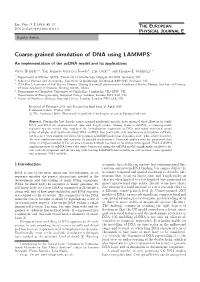Coarse-Grained Simulation of DNA Using LAMMPS*