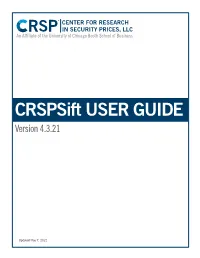 Crspsift 4.3.21 User Guide | Chapter 2: Installation and Setup PAGE 7 License Agreement