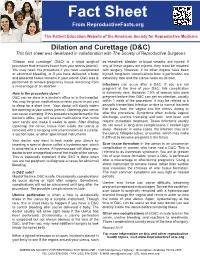 Dilation and Curettage (D&C)