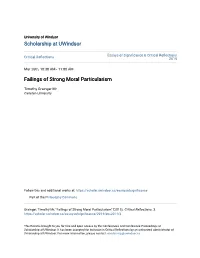 Failings of Strong Moral Particularism