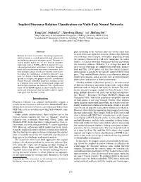 Implicit Discourse Relation Classification Via Multi-Task Neural