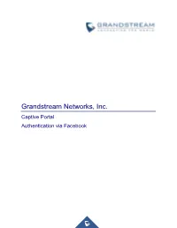Captive Portal Authentication Via Facebook