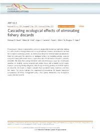 Cascading Ecological Effects of Eliminating Fishery Discards