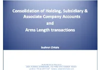 Consolidation of Holding, Subsidiary & Associate Company Accounts