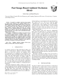 Fast Image-Based Ambient Occlusion IBAO