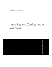 Installing and Configuring on Windows