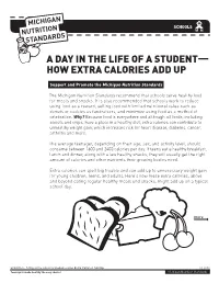 A Day in the Life of a Student— How Extra Calories Add Up
