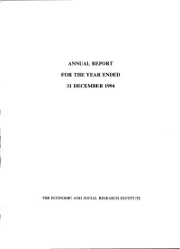 Annual Report for the Year Ended 31 December 1994