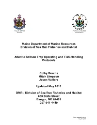 Atlantic Salmon Trap Protocols