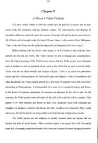 Chapter-V Artha As a Value Concept
