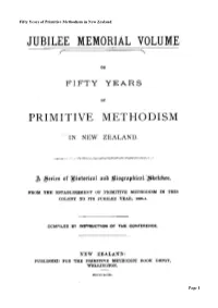 Fifty Years of Primitive Methodism in New Zealand Page 1