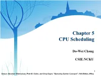 Module 6: CPU Scheduling