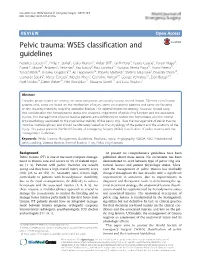 Pelvic Trauma: WSES Classification and Guidelines Federico Coccolini1*, Philip F