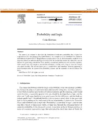 Probability and Logic