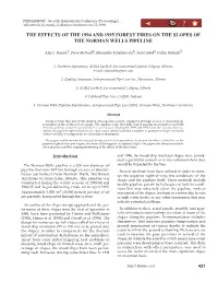 The Effects of the 1994 and 1995 Forest Fires on the Slopes of the Norman Wells Pipeline