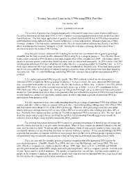 Tracing Ancestral Lines in the 1700S Using DNA, Part One