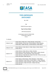 Type-Certificate Data Sheet