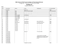 Planting List (Updated November 2017) Row 1
