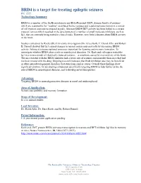 BRD4 Is a Target for Treating Epileptic Seizures RU 1257 Technology Summary