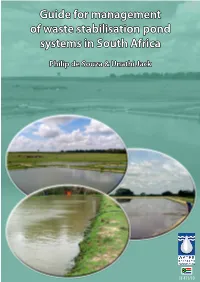 Guide for Management of Waste Stabilisation Pond Systems in South Africa