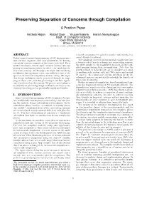 Preserving Separation of Concerns Through Compilation