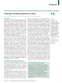 Challenges of Health Programmes in Slums